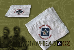 INDIANHEAD.CZ IM40001 US 2ID WWI SOUVENIR DE FRANCE 2ND DIVISION 3RD BATTALION 5TH MARINES HAND EMBROIDERED HANDKERCHIEF 1918